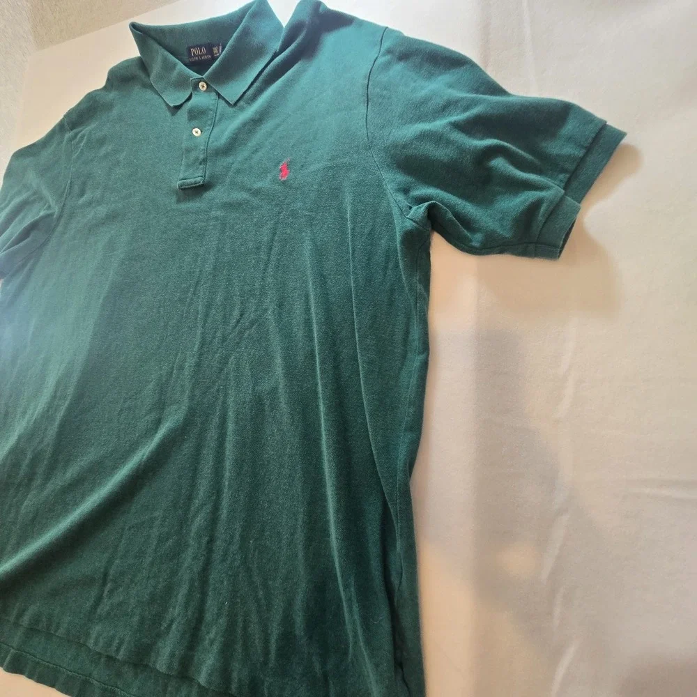 Polo Ralph Lauren Short Sleeve Men's Size 3XLT Tall Pink Pony‎ Lime Green Shirt
